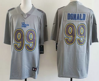 Men's Los Angeles Rams #99 Aaron Donald Limited Grey Fashion Vapor Jersey