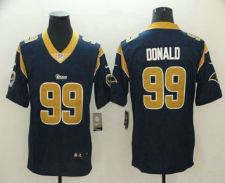 Men's Los Angeles Rams #99 Aaron Donald Navy Blue 2017 Vapor Untouchable Stitched NFL Nike Limited Jersey
