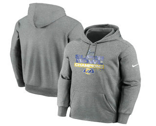 Men's Los Angeles Rams 2022 Heathered Charcoal Super Bowl LVI Champions Locker Room Trophy Collection Pullover Hoodie