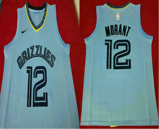 Men's Memphis Grizzlies #12 Ja Morant Light Blue 2019 Nike Swingman Stitched NBA Jersey