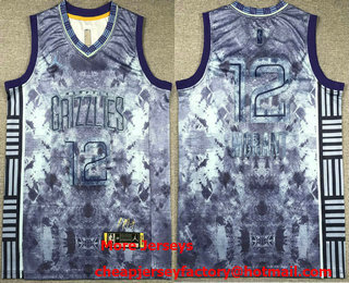 Men's Memphis Grizzlies #12 Ja Morant Light Blue 2023 Select Series Stitched Basketball Jersey