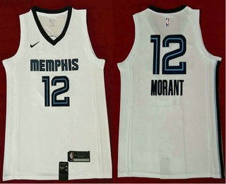 Men's Memphis Grizzlies #12 Ja Morant White 2019 Nike Swingman Stitched NBA Jersey