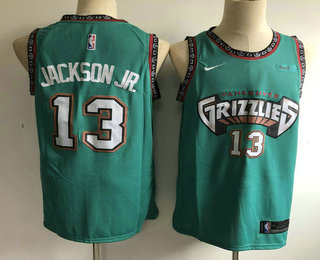 Men's Memphis Grizzlies #13 Jaren Jackson Jr. Nike 2019 Green Throwback Swingman Jersey With The Sponsor Logo