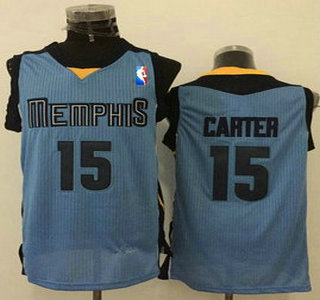 Men's Memphis Grizzlies #15 Vince Carter Light Blue Swingman Jersey