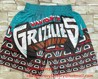 Men's Memphis Grizzlies Green Laser Printing Shorts