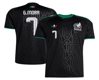 Men's Mexico #7 Gilberto Mora Black Third 2026 World Cup Soccer Jersey Kit