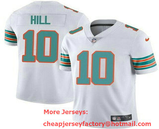 Men's Miami Dolphins #10 Tyreek Hill Limited White Alternate Vapor Jersey