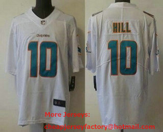 Men's Miami Dolphins #10 Tyreek Hill White 2021 Vapor Untouchable Stitched NFL Nike Limited Jersey