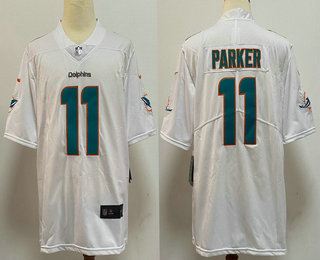 Men's Miami Dolphins #11 DeVante Parker White 2020 Vapor Untouchable Stitched NFL Nike Limited Jersey