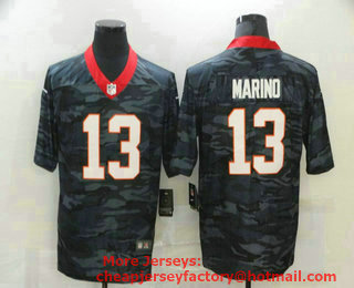 Men's Miami Dolphins #13 Dan Marino 2020 Camo Limited Stitched Nike NFL Jersey