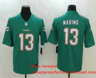 Men's Miami Dolphins #13 Dan Marino Green 2020 Vapor Untouchable Stitched NFL Nike Limited Jersey