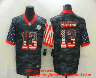 Men's Miami Dolphins #13 Dan Marino USA Camo 2020 Salute To Service Stitched NFL Nike Limited Jersey