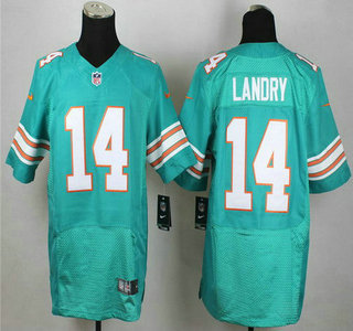 Men's Miami Dolphins #14 Jarvis Landry Aqua Green Alternate 2015 NFL Nike Elite Jersey