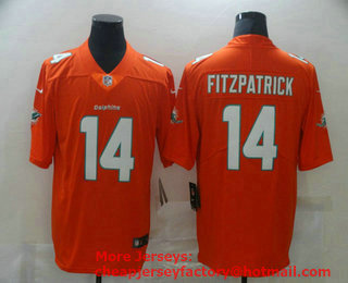 Men's Miami Dolphins #14 Ryan Fitzpatrick Orange 2020 Vapor Untouchable Stitched NFL Nike Limited Jersey