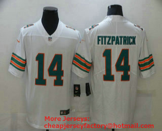 Men's Miami Dolphins #14 Ryan Fitzpatrick White 2020 Color Rush Stitched NFL Nike Limited Jersey