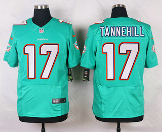 Men's Miami Dolphins #17 Ryan Tannehill Aqua Green Team Color NFL Nike Elite Jersey