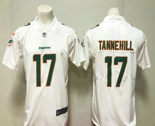 Men's Miami Dolphins #17 Ryan Tannehill White 2017 Vapor Untouchable Stitched NFL Nike Limited Jersey