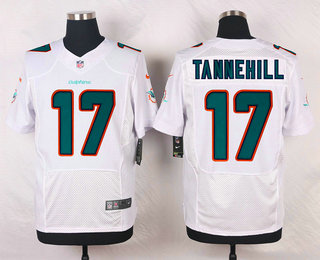 Men's Miami Dolphins #17 Ryan Tannehill White Road NFL Nike Elite Jersey