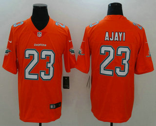 Men's Miami Dolphins #23 Jay Ajayi Orange 2016 Color Rush Stitched NFL Nike Limited Jersey
