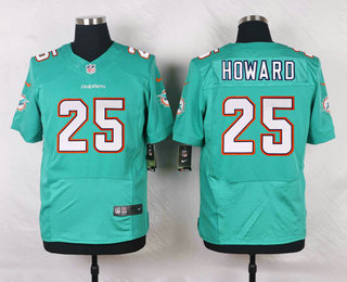Men's Miami Dolphins #25 Xavien Howard Green Team Color Stitched NFL Nike Elite Jersey