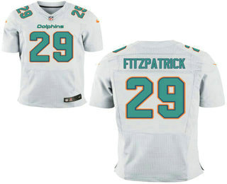 Men's Miami Dolphins #29 Minkah Fitzpatrick White Road Stitched NFL Nike Elite Jersey