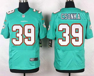 Men's Miami Dolphins #39 Larry Csonka Aqua Green Retired Player NFL Nike Elite Jersey
