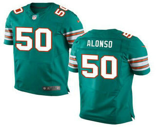 Men's Miami Dolphins #50 Aqua Green Alternate 2015 NFL Nike Elite Jersey