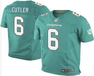 Men's Miami Dolphins #6 Jay Culter Green Team Color Stitched NFL Nike Elite Jersey