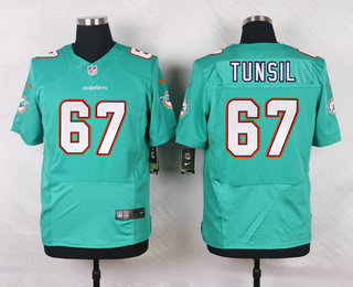 Men's Miami Dolphins #67 Laremy Tunsil Aqua Green Team Color NFL Nike Elite Jersey