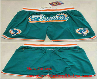 Men's Miami Dolphins Green Just Don Stitched Swingman Shorts