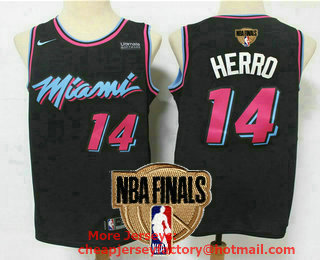 Men's Miami Heat #14 Tyler Herro 2020 NBA Finals Patch 2019 Ultimate Software Stitched City Edition Jersey