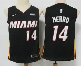 Men's Miami Heat #14 Tyler Herro Black 2021 Nike Swingman Stitched NBA Jersey With The NEW Sponsor Logo