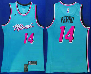 Men's Miami Heat #14 Tyler Herro Light Blue 2019 Nike Swingman Stitched NBA Jersey