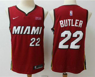 Men's Miami Heat #22 Jimmy Butler Red 2019 Nike Swingman Ultimate Software Stitched NBA Jersey