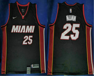 Men's Miami Heat #25 Kendrick Nunn Black 2019 Nike Swingman Stitched NBA Jersey