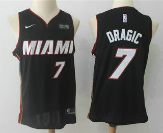 Men's Miami Heat #7 Goran Dragic Black 2017-2018 Nike Swingman Ultimate Software Stitched NBA Jersey
