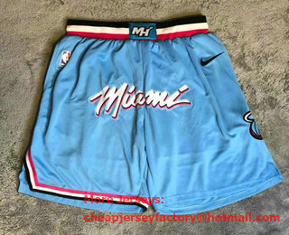 Men's Miami Heat 2019 Blue Printed City Edition Shorts