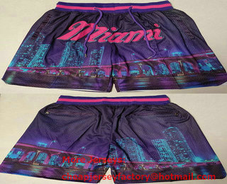 Men's Miami Heat Purple 2023 Just Don Shorts