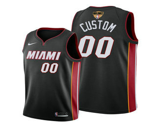 Men's Miami Heat Active Player 2020 Black Finals Bound Icon Edition Stitched NBA Jersey