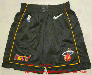 Men's Miami Heat Black Diamond 2022 City Edition Swingman Stitched Shorts 003