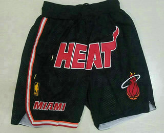 Men's Miami Heat Black Just Don Shorts Swingman Shorts