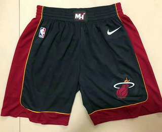 Men's Miami Heat Black Nike Swingman Printed Shorts