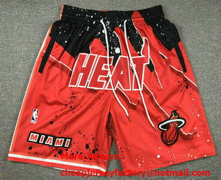 Men's Miami Heat Red Just Don Swingman Shorts