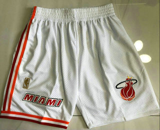 Men's Miami Heat White Gold NBA Just Don Shorts AU Shorts