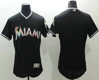 Men's Miami Marlins Black Flexbase 2016 MLB Player Jersey