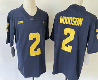 Men's Michigan Wolverines #2 Charles Woodson Navy Blue 2022 Vapor Untouchable Stitched Jersey
