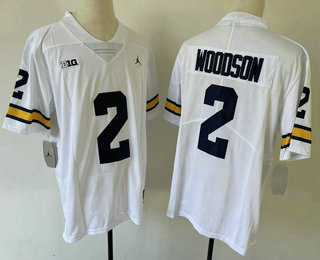 Men's Michigan Wolverines #2 Charles Woodson White 2022 Vapor Untouchable Stitched Jersey