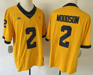 Men's Michigan Wolverines #2 Charles Woodson Yellow 2022 Vapor Untouchable Stitched Jersey