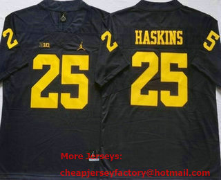 Men's Michigan Wolverines #25 Hassan Haskins Navy Blue 2022 Vapor Untouchable Stitched Nike Jersey