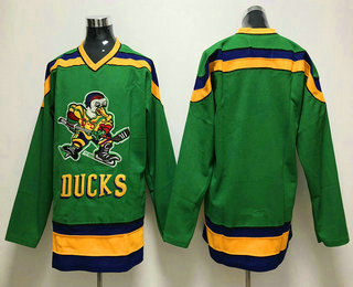 Men's Mighty Ducks of Anaheim Blank 1991-92 Green CCM Vintage Throwback Jersey
